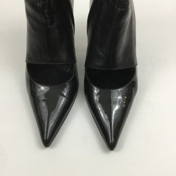 Barbara Bui Peek a Boo Cutout Black Booties Short Boots Heeled Women's 36 - Picture 3 of 8